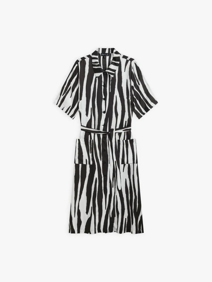 Women Agns B Dresses Black Viscose Print BB Dress