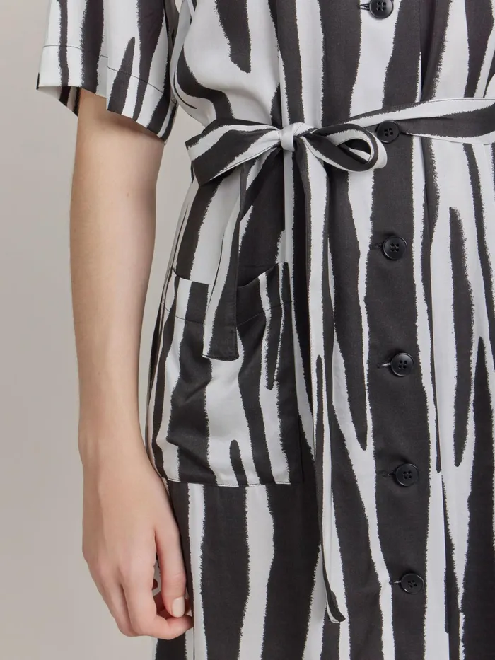 Women Agns B Dresses Black Viscose Print BB Dress
