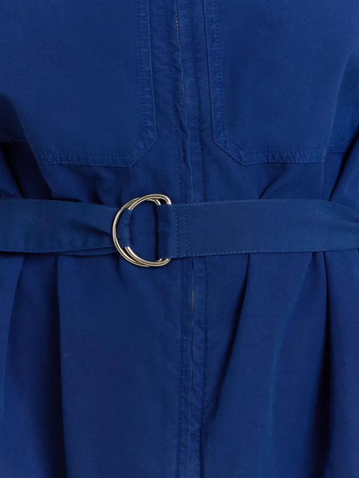 Women Agns B Dresses Blue Cotton Zip Dress