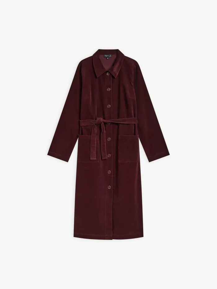 Women Agns B Dresses Burgundy BB Velvet Dress