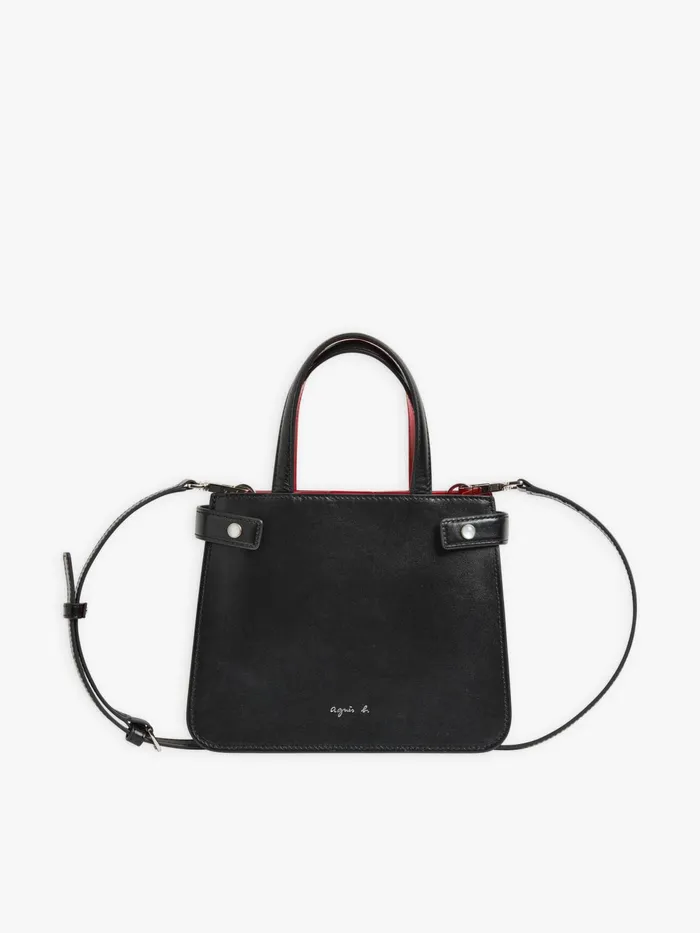 Women Agns B Handbags Black Leather Bag