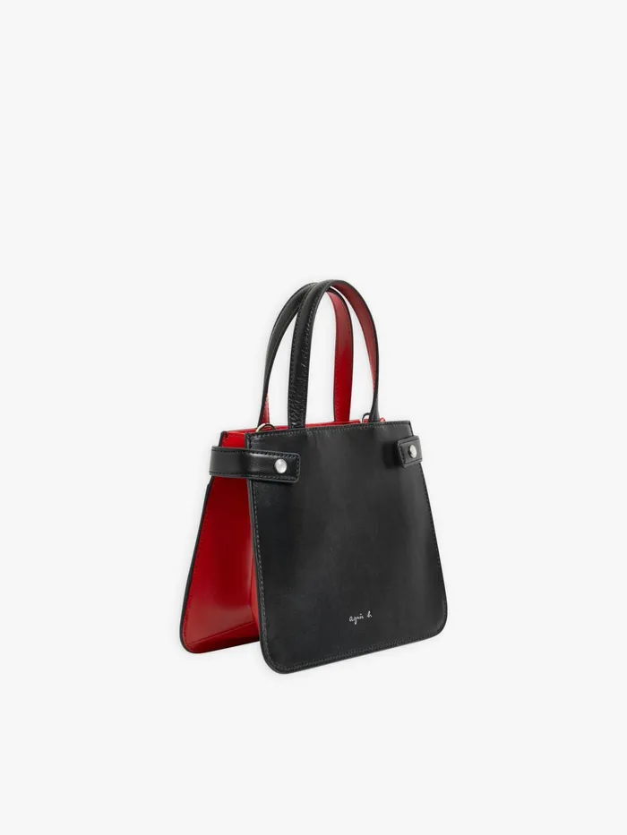 Women Agns B Handbags Black Leather Bag