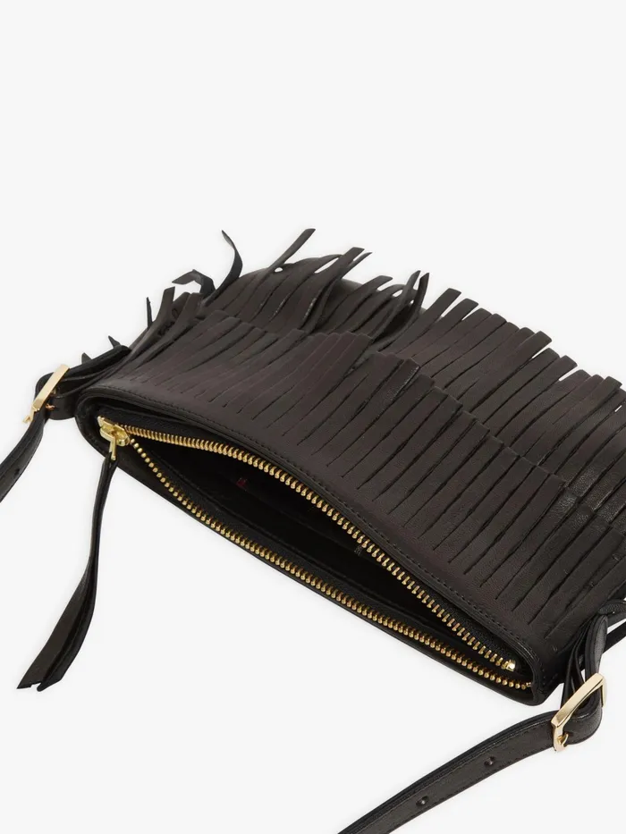 Women Agns B Handbags Black Leather Carmen Clutch