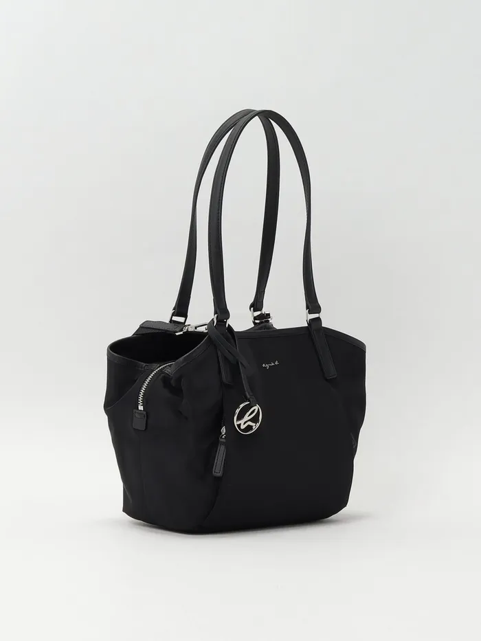 Women Agns B Handbags Black Nylon Canvas agns B Branded Bag