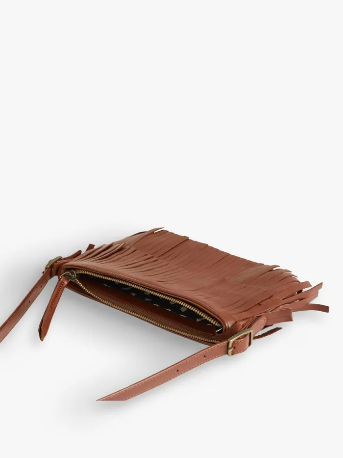 Women Agns B Handbags Brown Leather Carmen Clutch