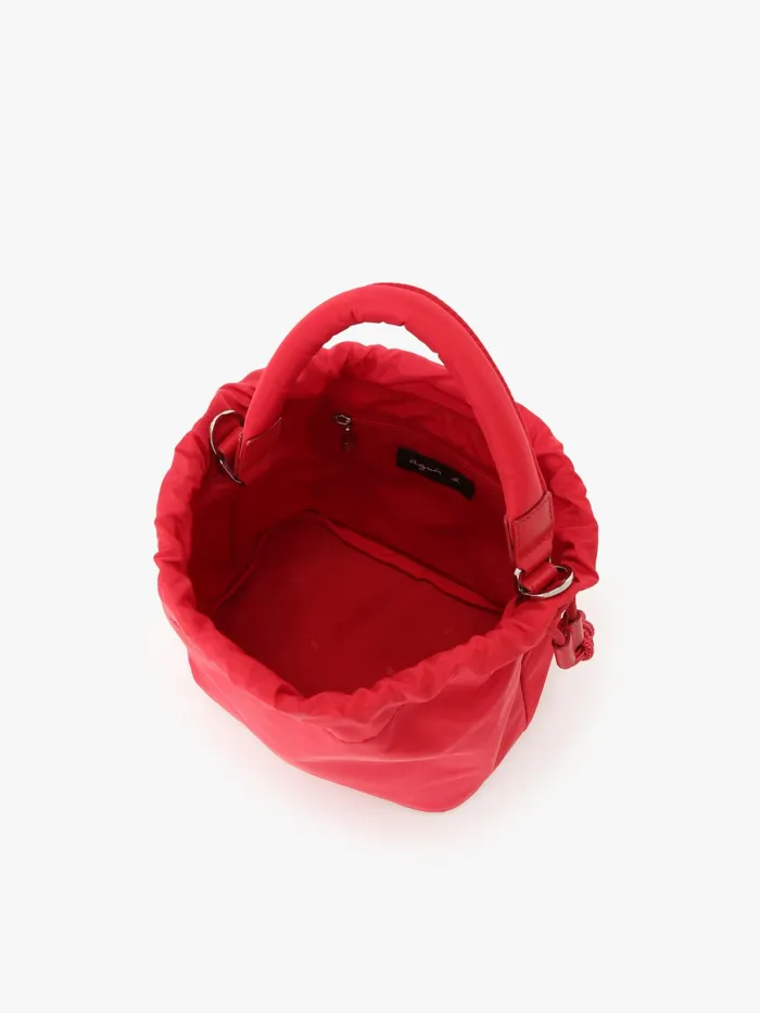 Women Agns B Handbags Red Nylon Drawstring Backpack