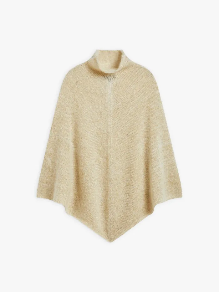 Women Agns B Jackets and Coats Beige Mohair Jersey Delice Cape