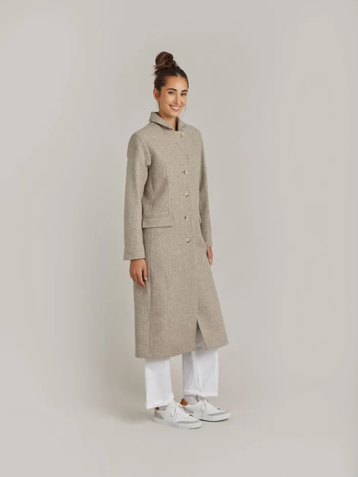 Women Agns B Jackets and Coats Beige Natural Wool Coat