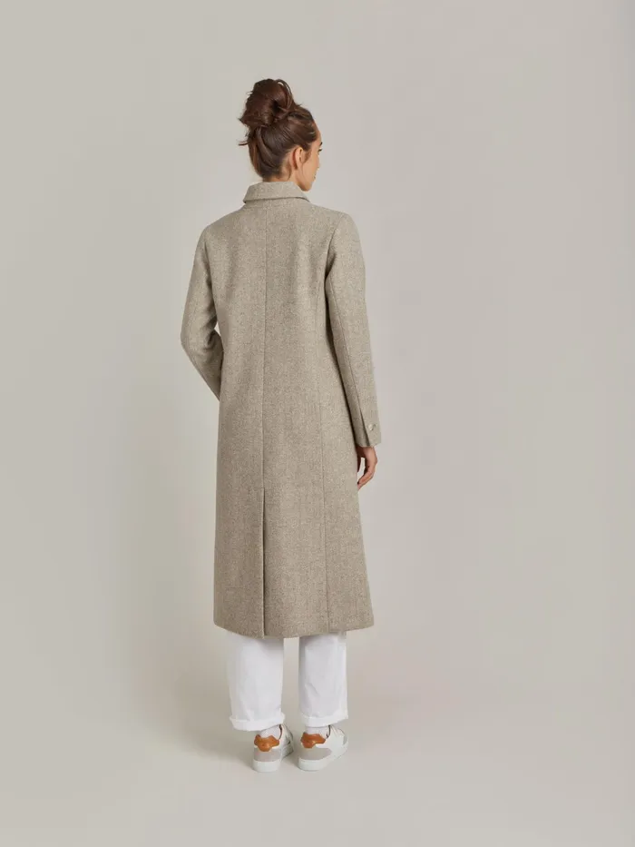 Women Agns B Jackets and Coats Beige Natural Wool Coat