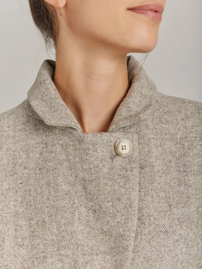 Women Agns B Jackets and Coats Beige Natural Wool Coat