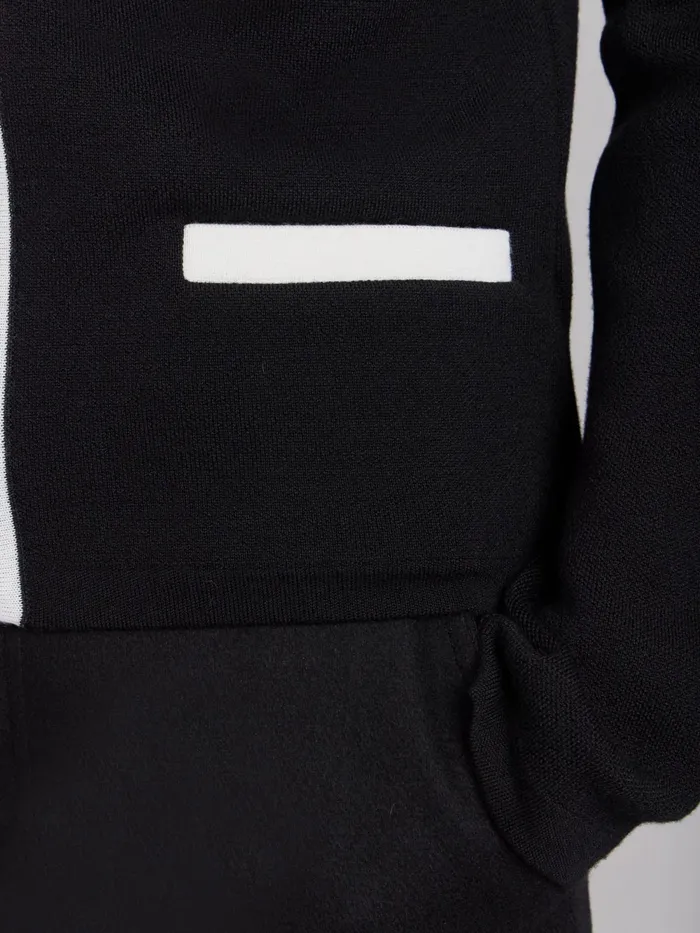 Women Agns B Jackets and Coats Black And White Merino Wool Oppo Jacket