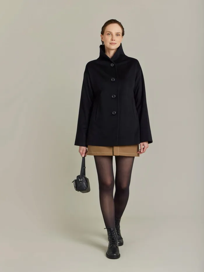 Women Agns B Jackets and Coats Black Cashmere Jacket