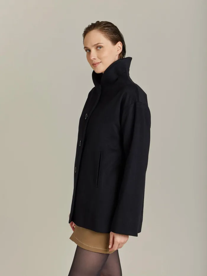 Women Agns B Jackets and Coats Black Cashmere Jacket