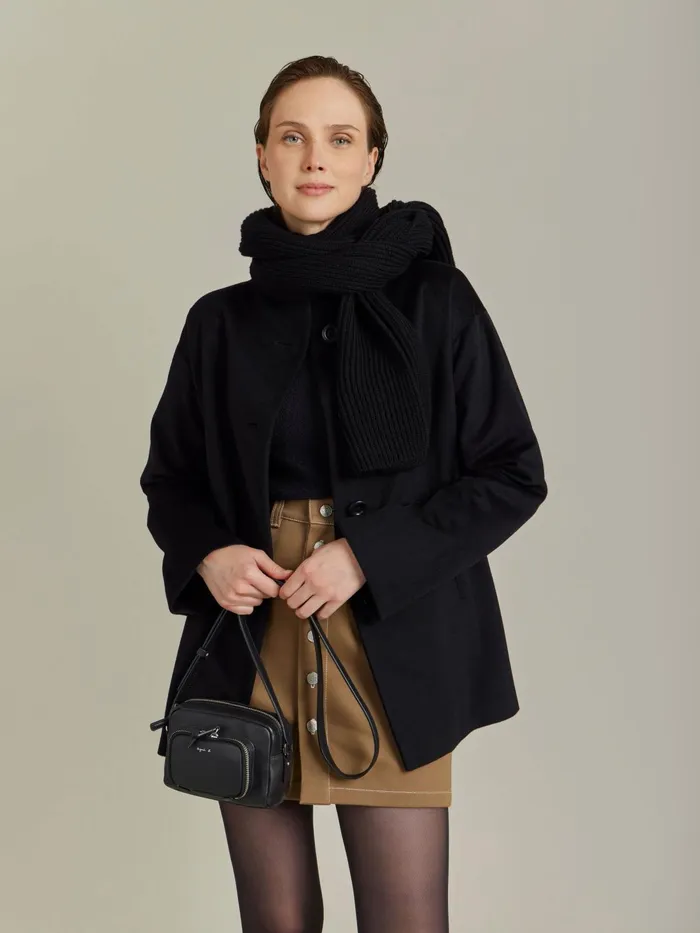 Women Agns B Jackets and Coats Black Cashmere Jacket