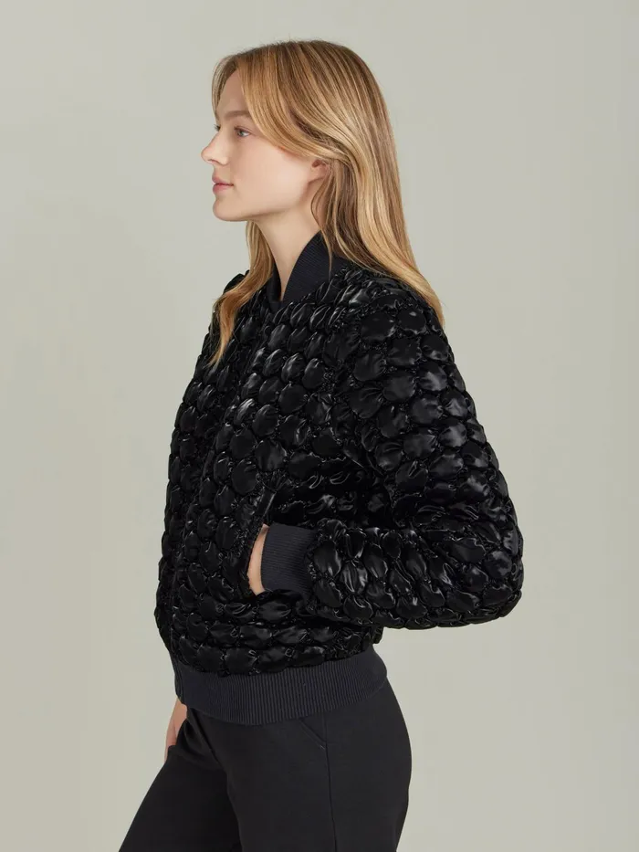 Women Agns B Jackets and Coats Black Polyester Quilted Classe Jacket