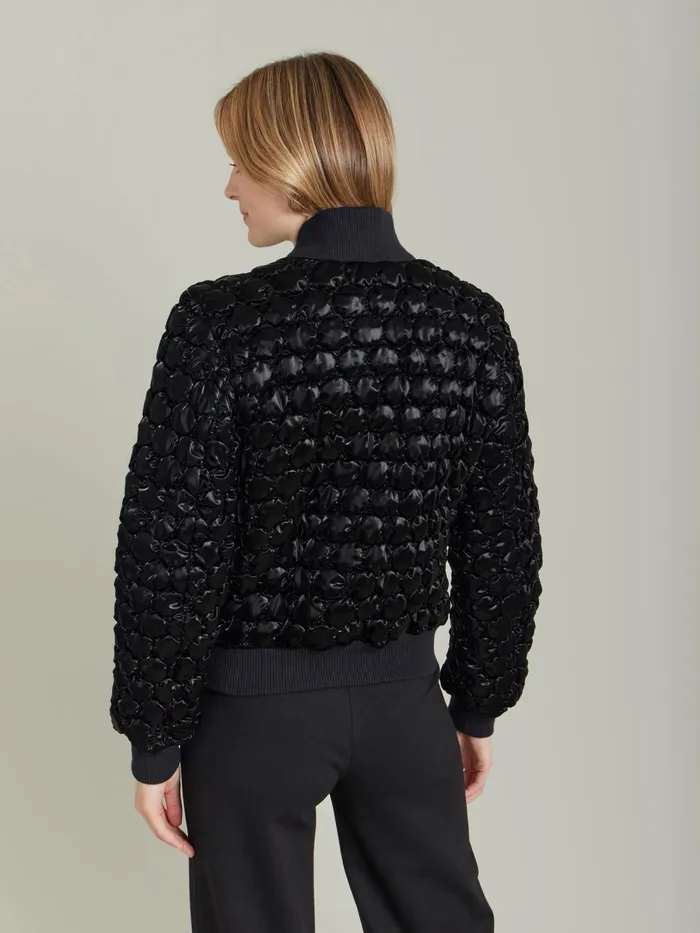Women Agns B Jackets and Coats Black Polyester Quilted Classe Jacket