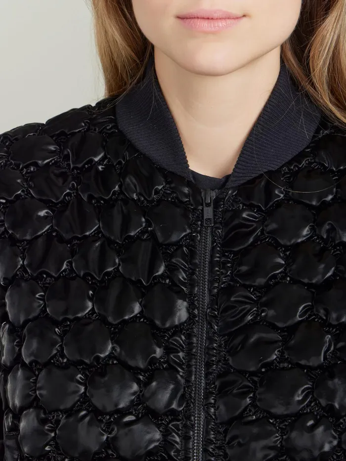 Women Agns B Jackets and Coats Black Polyester Quilted Classe Jacket