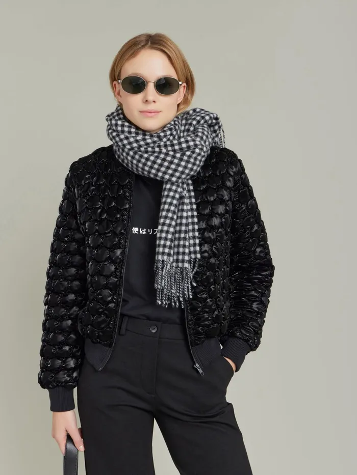 Women Agns B Jackets and Coats Black Polyester Quilted Classe Jacket