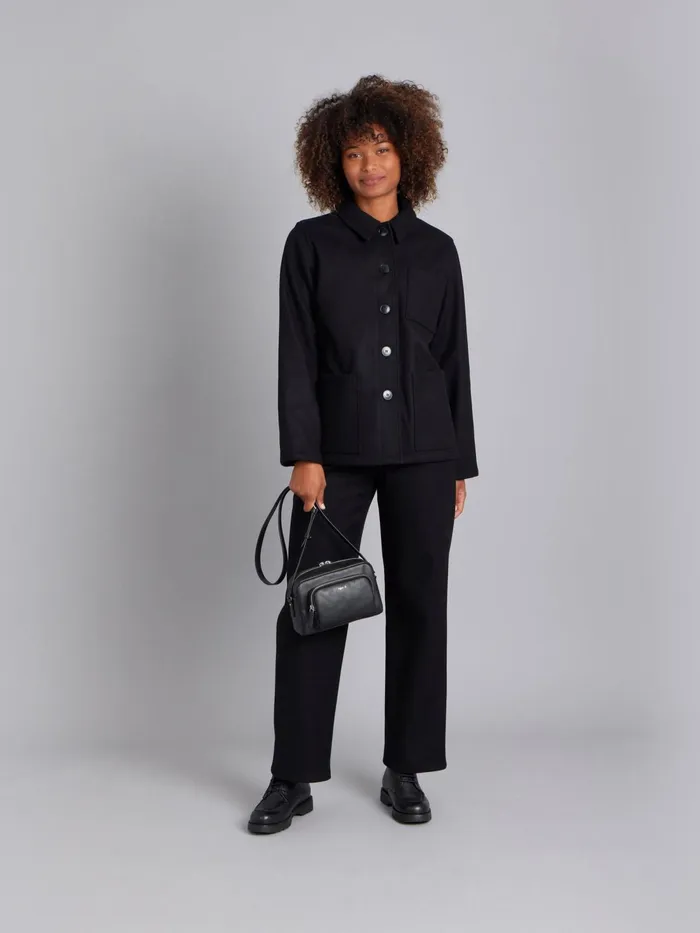 Women Agns B Jackets and Coats Black Wool Ming Jacket