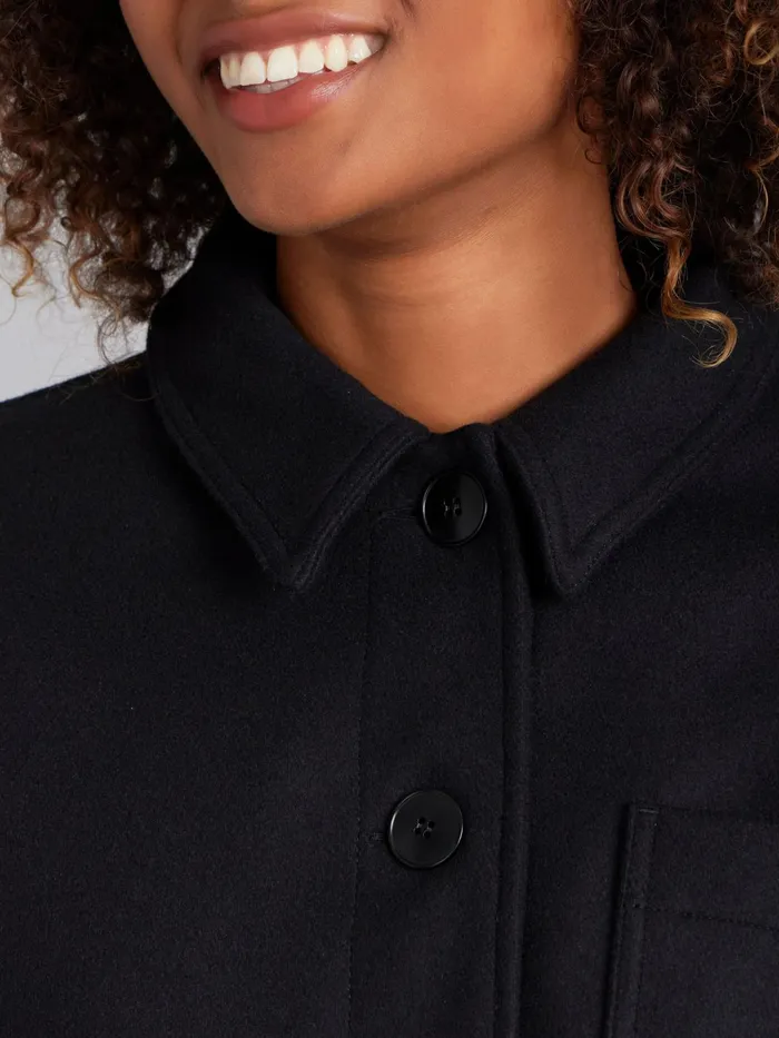 Women Agns B Jackets and Coats Black Wool Ming Jacket