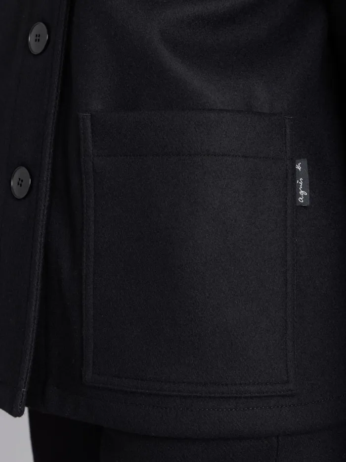Women Agns B Jackets and Coats Black Wool Ming Jacket