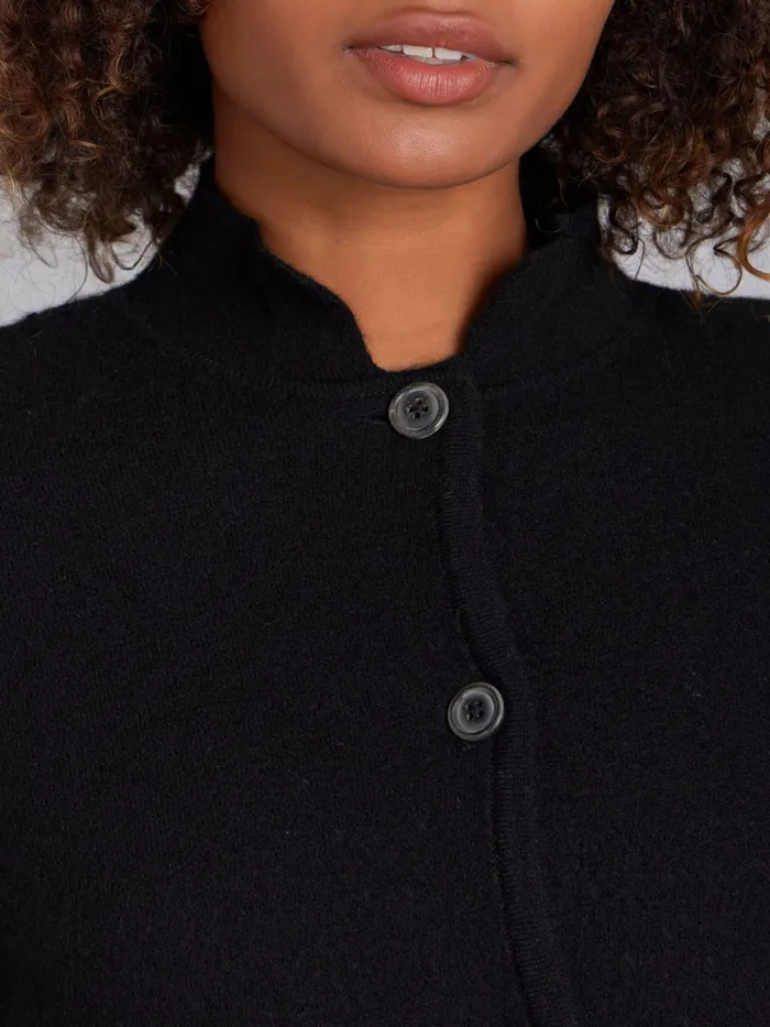 Women Agns B Jackets and Coats Black Woollen Jacket