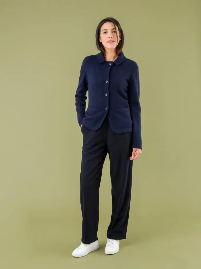 Women Agns B Jackets and Coats Blue Clifford Cashmere Jacket Made In Mongolia