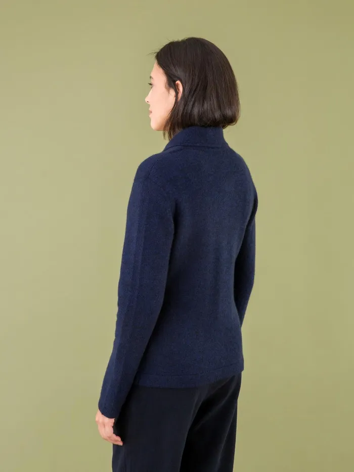 Women Agns B Jackets and Coats Blue Clifford Cashmere Jacket Made In Mongolia