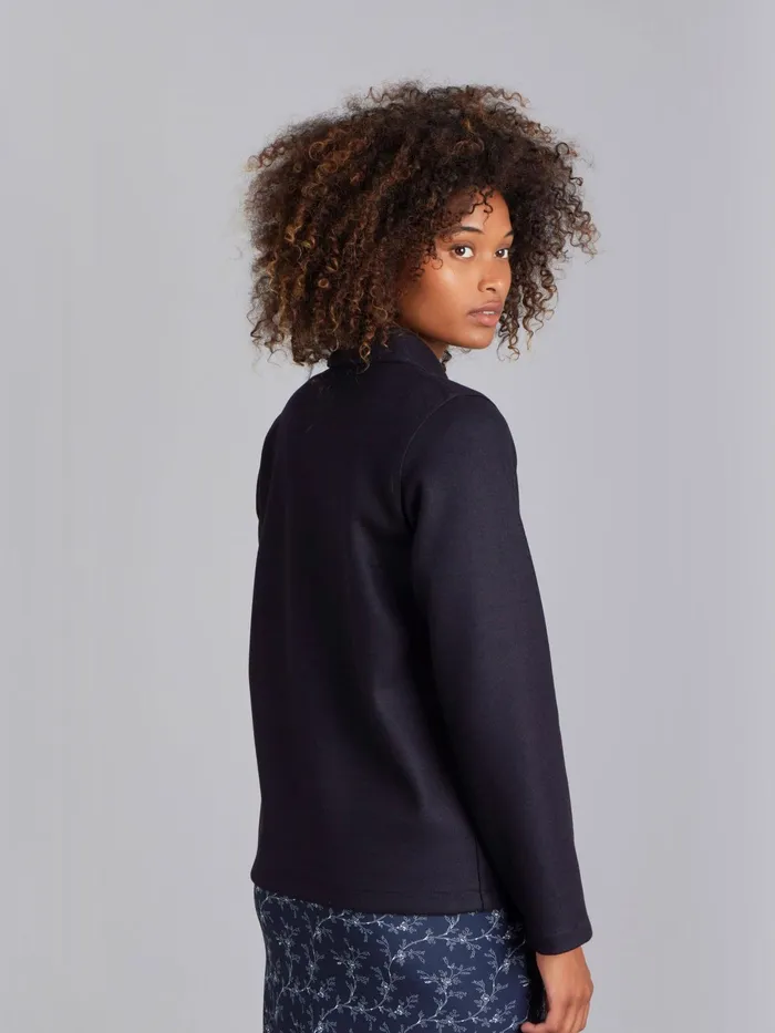 Women Agns B Jackets and Coats Blue Mandarin Jacket
