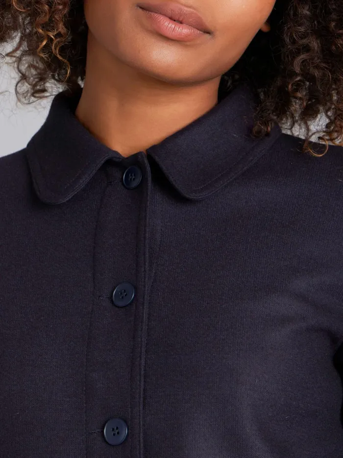 Women Agns B Jackets and Coats Blue Mandarin Jacket