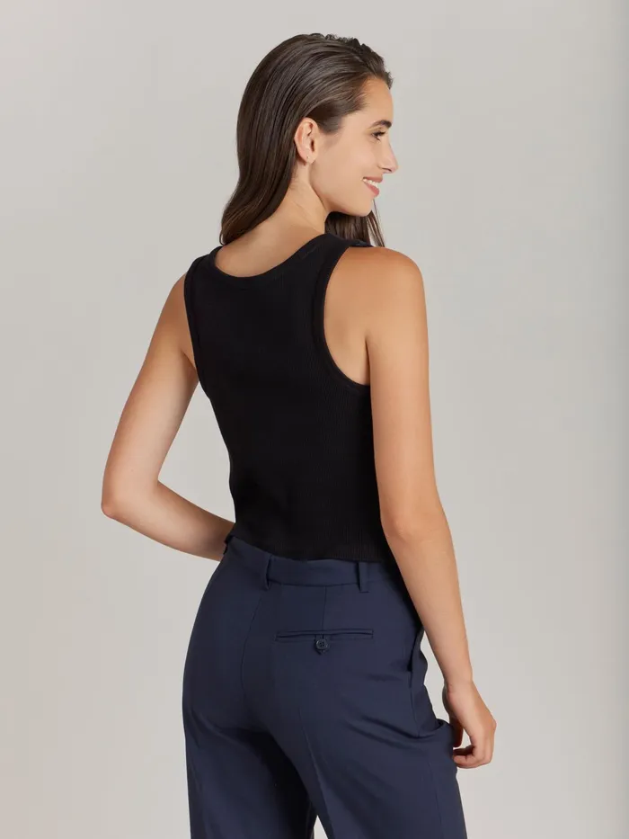 Women Agns B Jackets and Coats Blue Worsted Wool Vivien Waistcoat