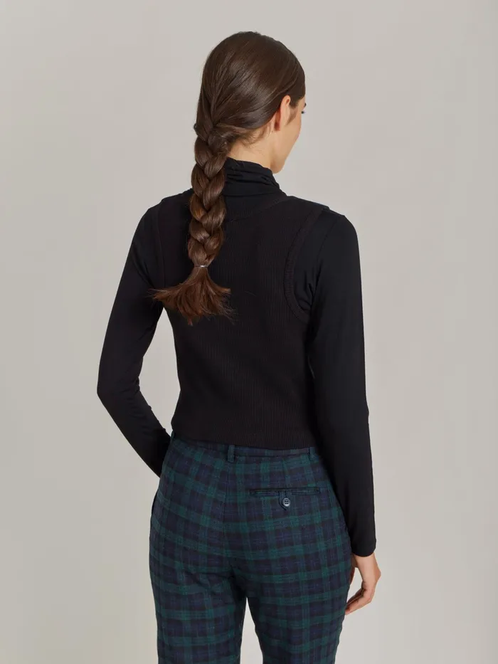Women Agns B Jackets and Coats Green Wool Checked Vivian Waistcoat