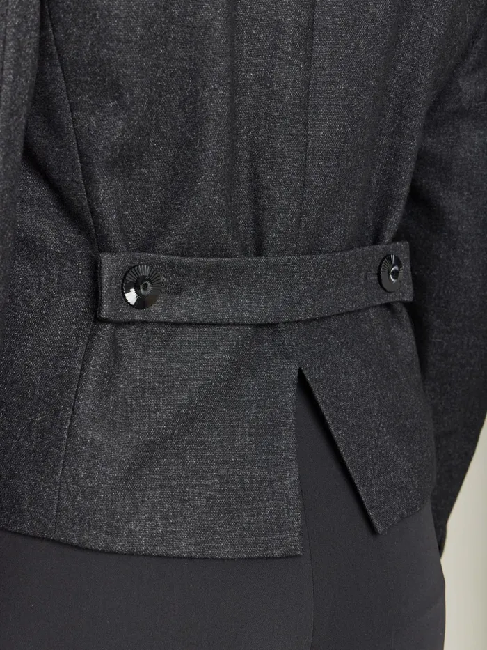 Women Agns B Jackets and Coats Grey Wool Tweed Fitted Jacket