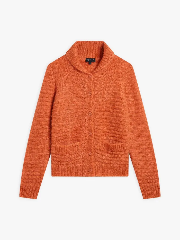 Women Agns B Jackets and Coats Orange Mohair Michka Jacket