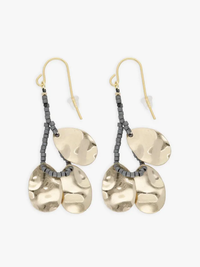 Women Agns B Jewellery and Watches Grey Glass Bead Ombeline Earrings
