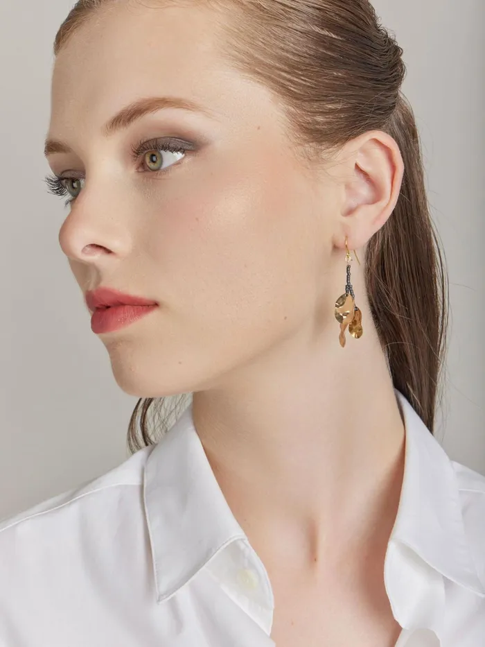 Women Agns B Jewellery and Watches Grey Glass Bead Ombeline Earrings