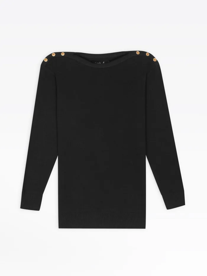 Women Agns B Jumpers Black Badiane Jumper With Elbowlength Sleeves