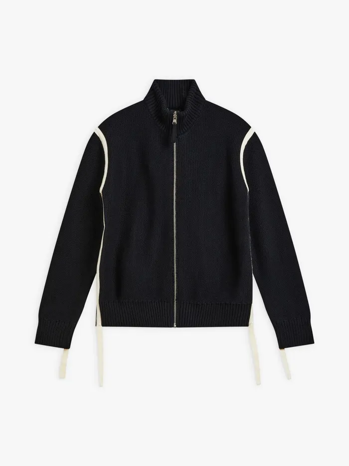 Women Agns B Jumpers Black Cotton Jersey Reversible Jacket