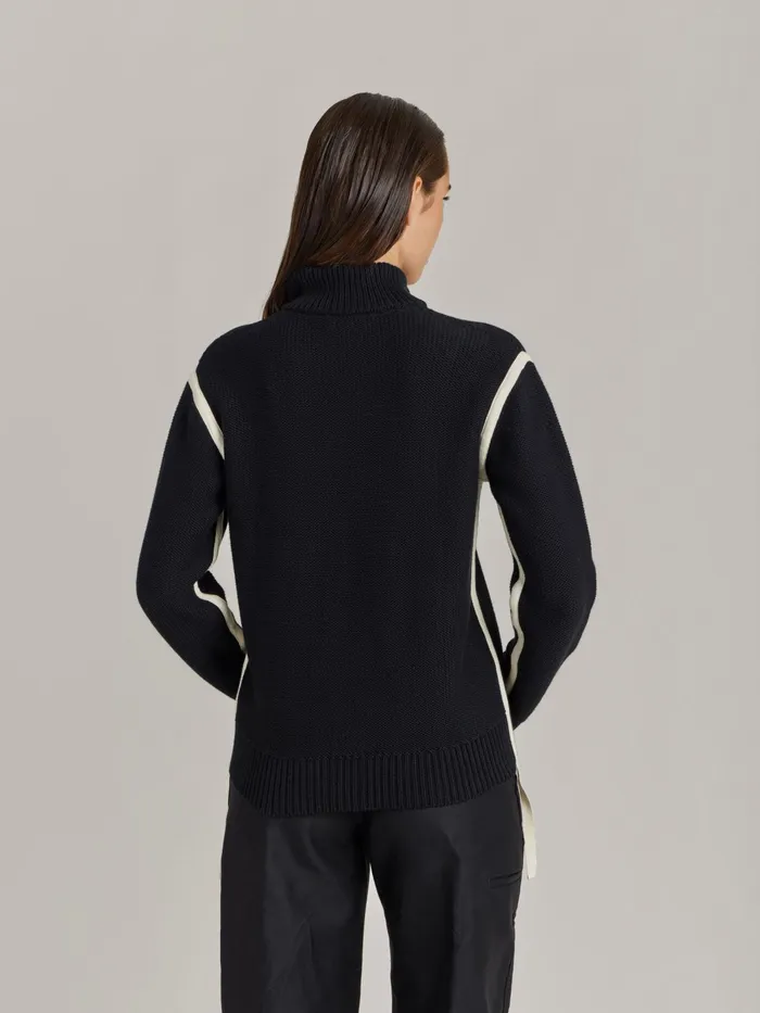 Women Agns B Jumpers Black Cotton Jersey Reversible Jacket