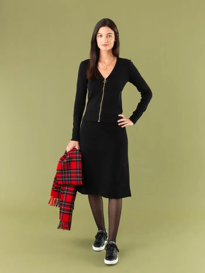 Women Agns B Jumpers Black Diane Cotton Zipup Cardigan