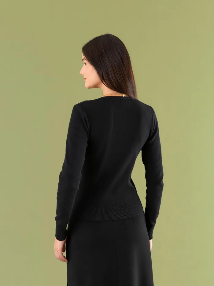Women Agns B Jumpers Black Diane Cotton Zipup Cardigan