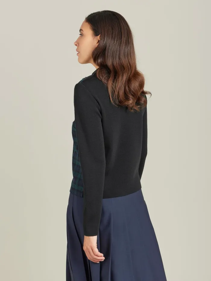 Women Agns B Jumpers Black Merino Wool Ribbed Jumper