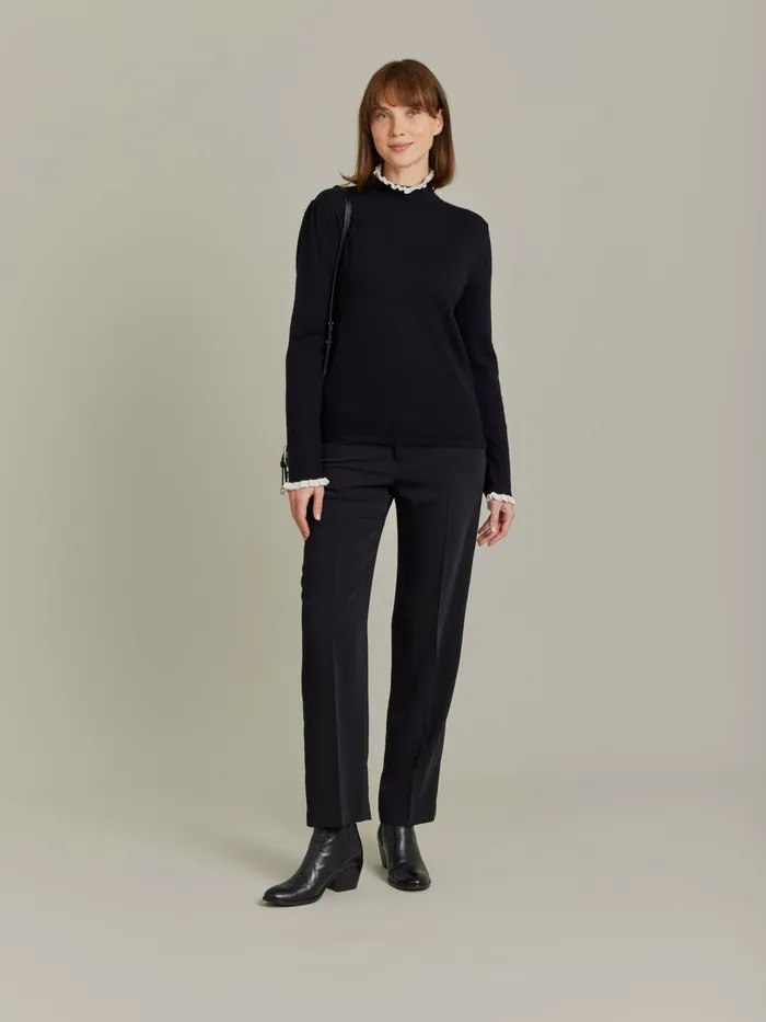Women Agns B Jumpers Black Wool Jersey Tessy Jumper