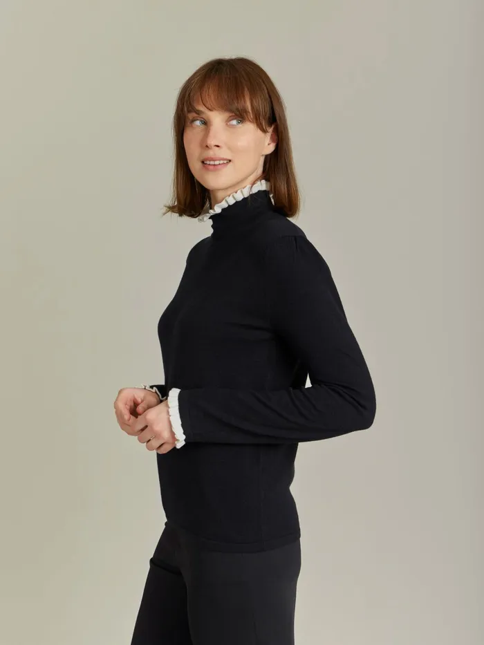 Women Agns B Jumpers Black Wool Jersey Tessy Jumper