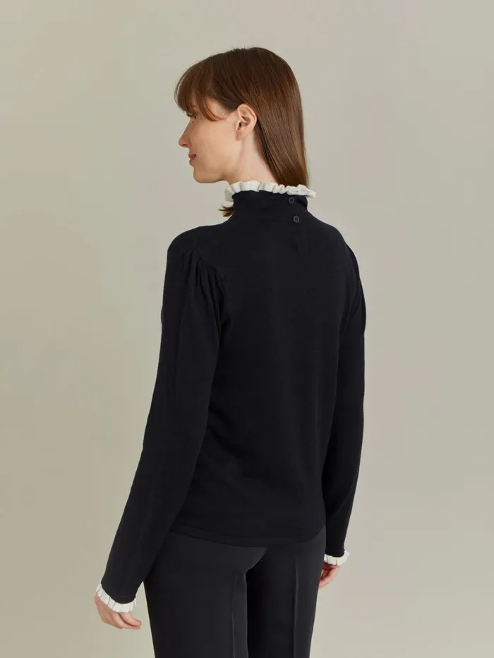 Women Agns B Jumpers Black Wool Jersey Tessy Jumper