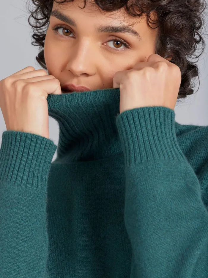 Women Agns B Jumpers Green Cashmere Senga Sweater