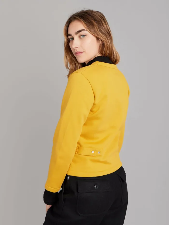 Women Agns B Jumpers Yellow Le Petit Cotton Fleece Cardigan