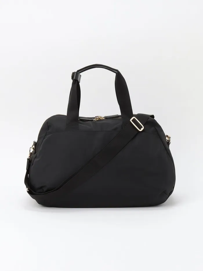 Women Agns B Large Bags and Totes Black Boston Nylon Travel Bag