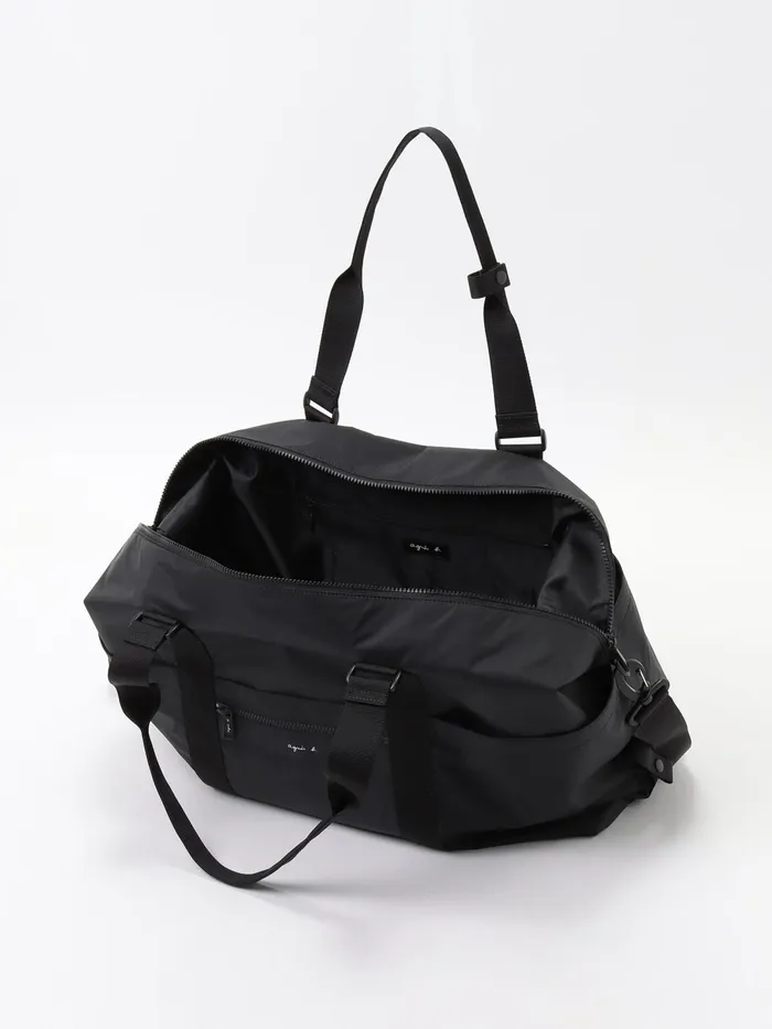 Women Agns B Large Bags and Totes Black Nylon Shopping Bag With Pockets