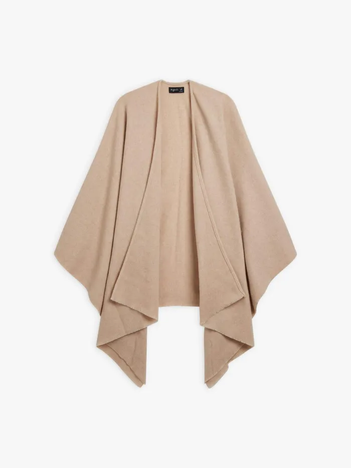 Women Agns B Scarves Beige Wool And Cashmere Noelia Poncho